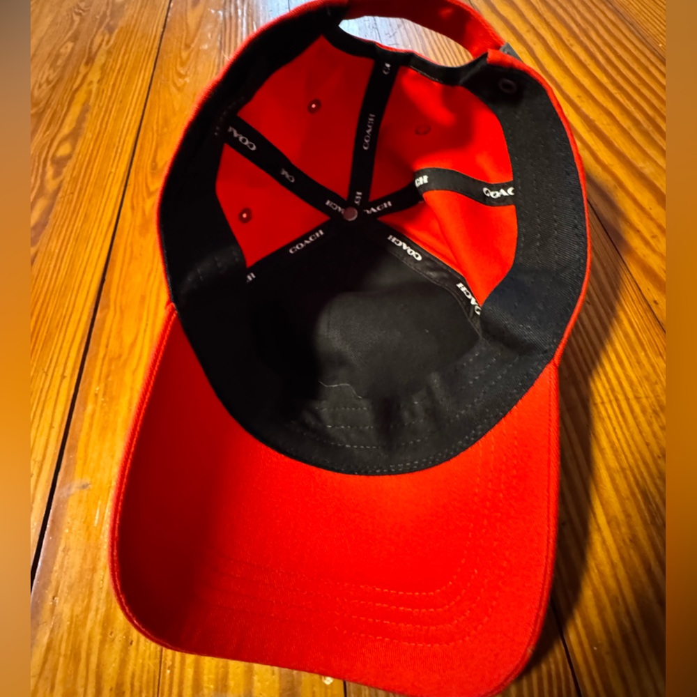 Coach Women’s Embroidered Red Adjustable Baseball Hat - Picture 4 of 5